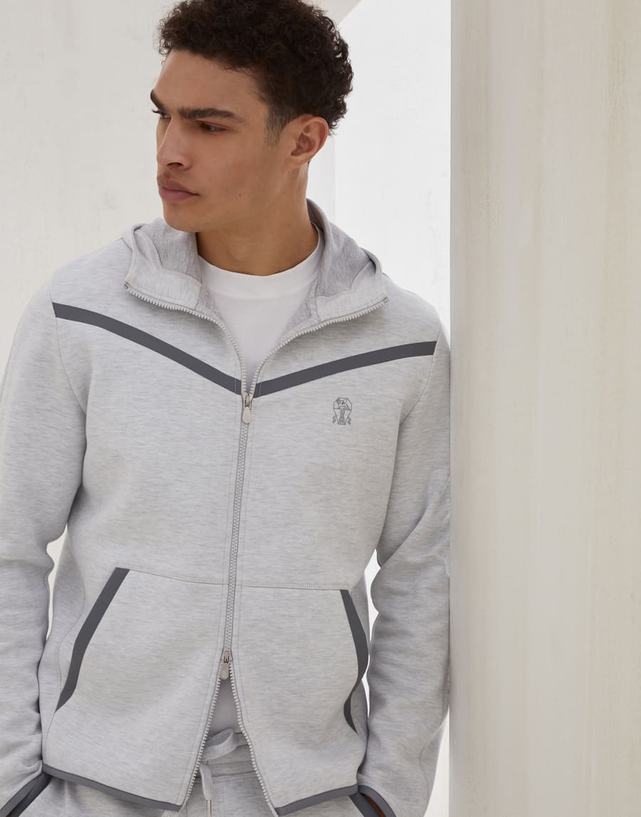 Double cloth sweatshirt Pearl Man - Brunello Cucinelli