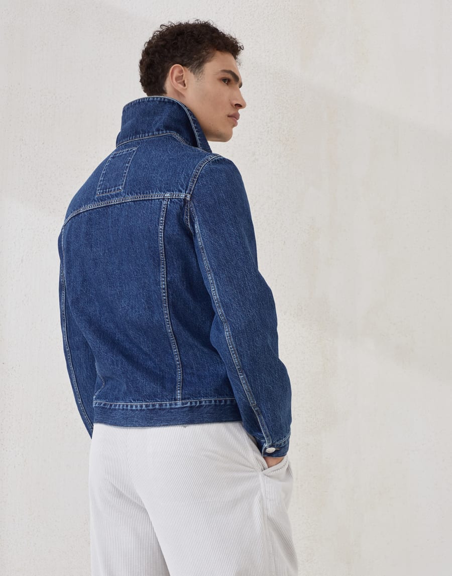 Jacke aus Denim Mittleres Jeansblau Herren - Brunello Cucinelli