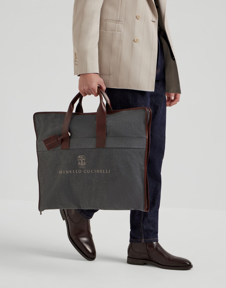 Calfskin suit carrier Dark Grey Man - Brunello Cucinelli