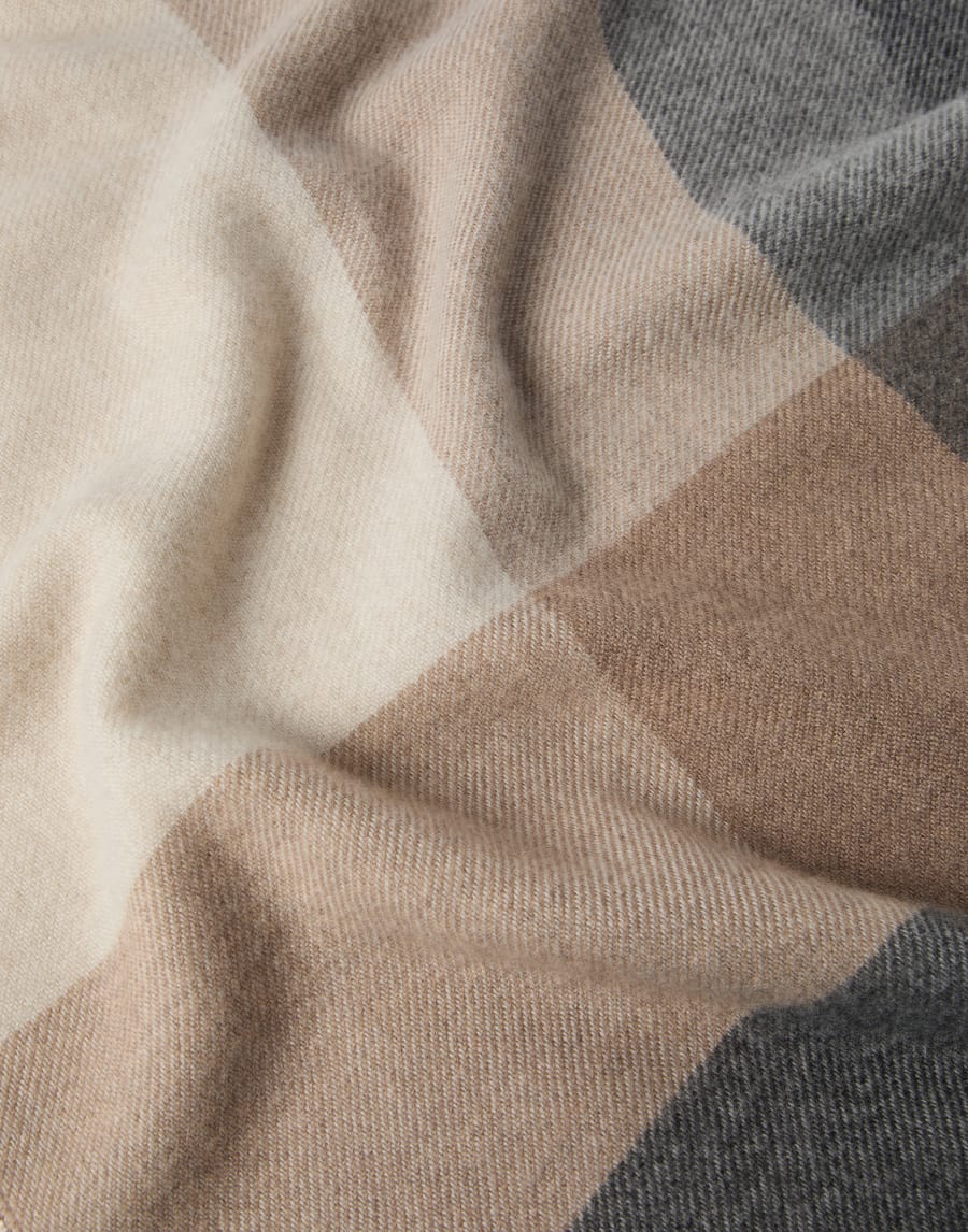 Wool and cashmere scarf Brown Man - Brunello Cucinelli