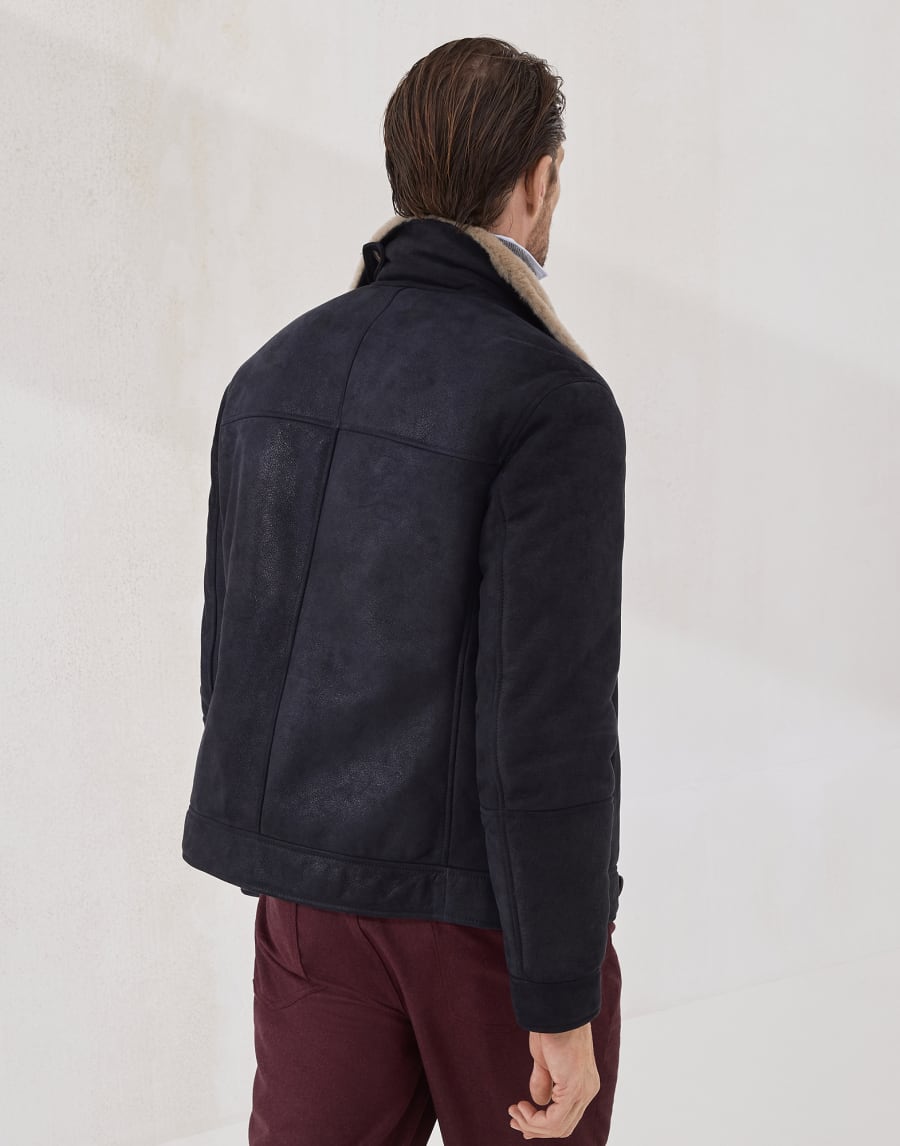 Giubbino in shearling Nero Uomo - Brunello Cucinelli