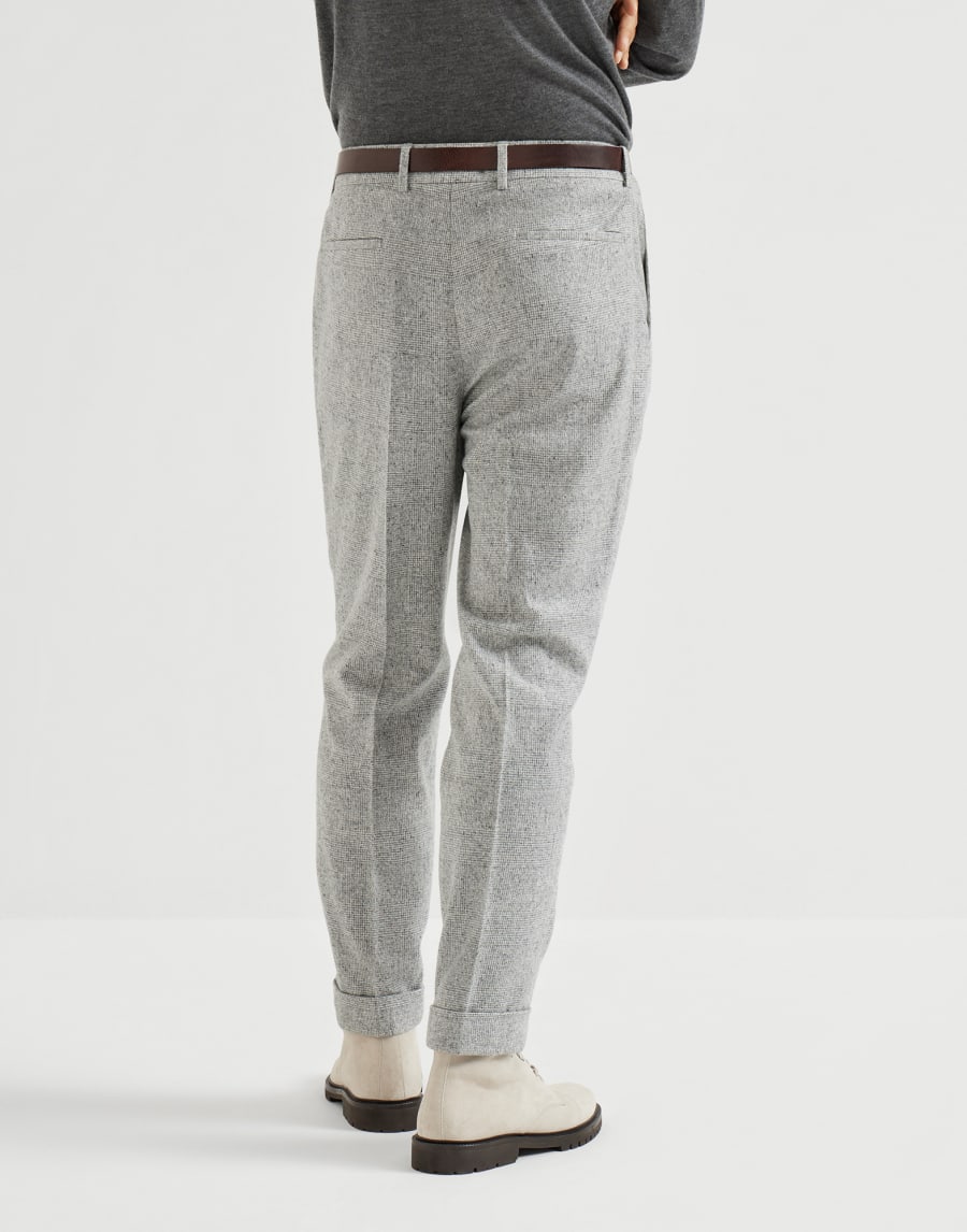 Pantalone Principe di Galles Grigio Chiaro Uomo - Brunello Cucinelli