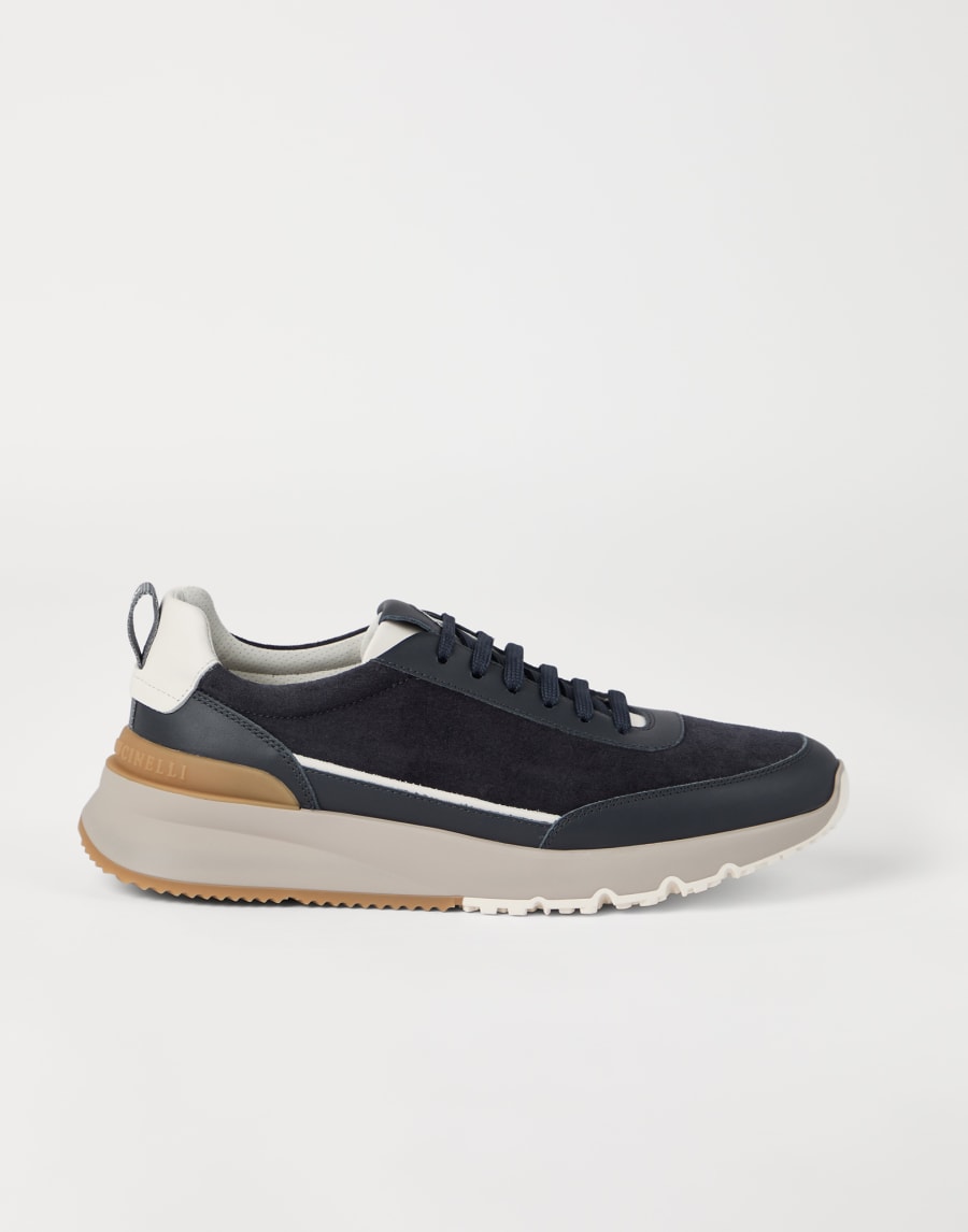 Suede and calfskin runners Night Man - Brunello Cucinelli
