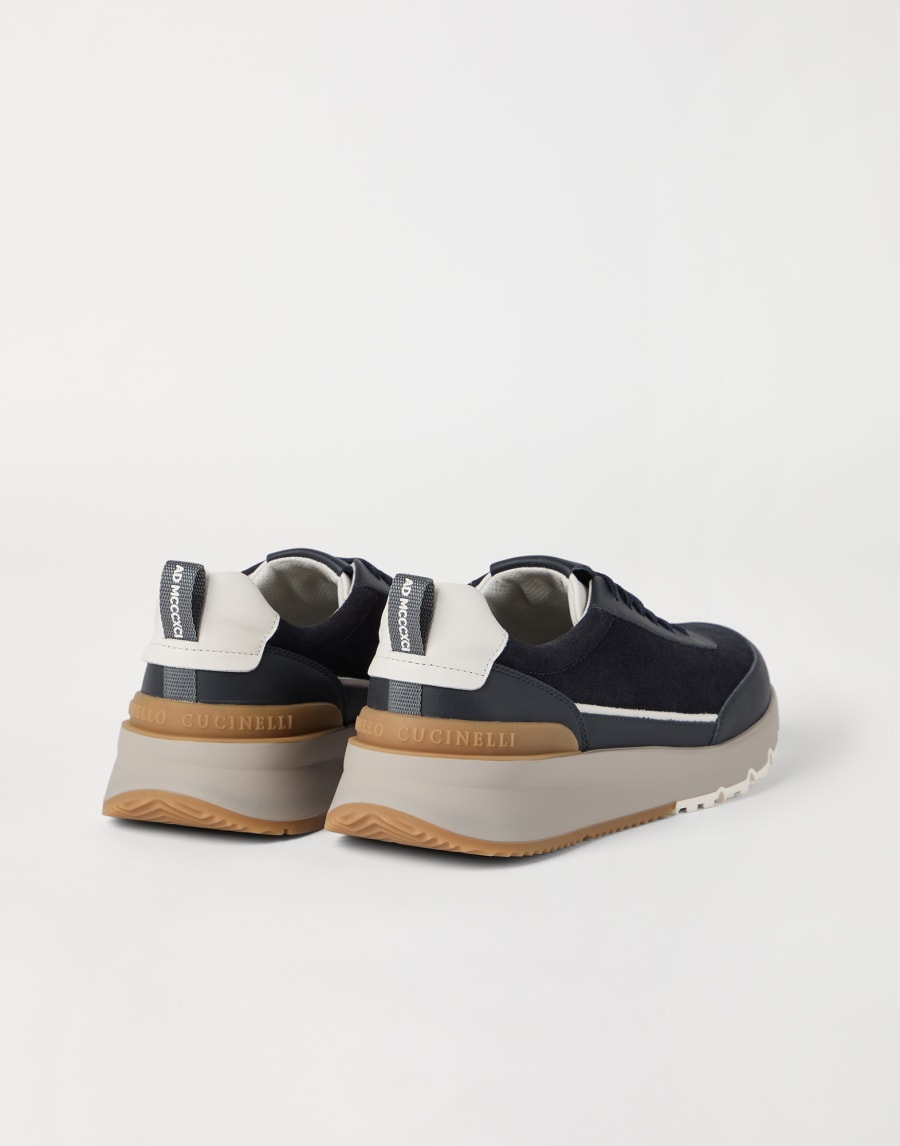 Suede and calfskin runners Night Man - Brunello Cucinelli