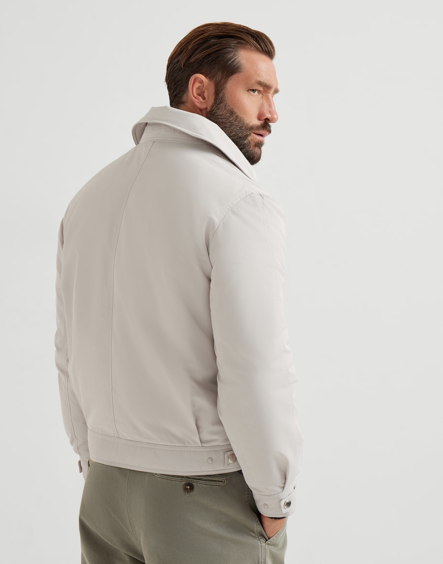 Bomber jacket with padding Ivory Man - Brunello Cucinelli