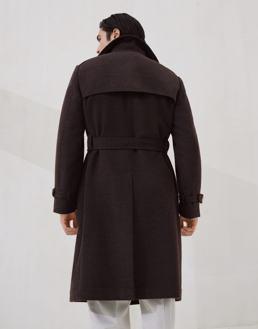 Trench lavorazione double Marrone Uomo - Brunello Cucinelli