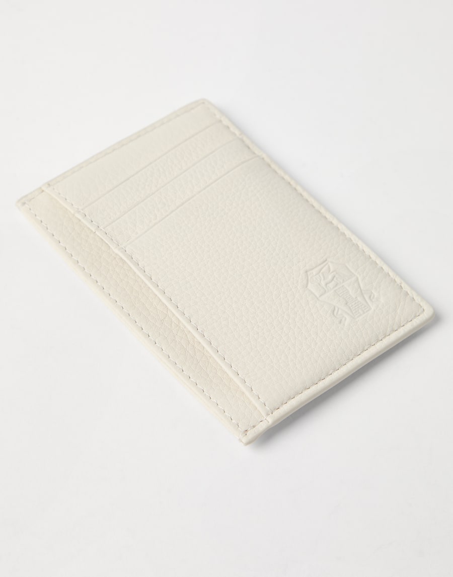 Calfskin card case Ivory Man - Brunello Cucinelli