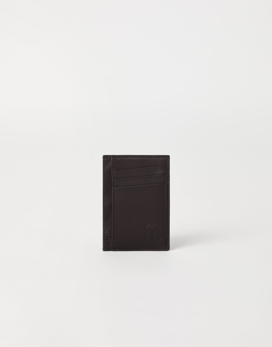 Кредитница из телячьей кожи Темный Шоколад Мужчина - Brunello Cucinelli