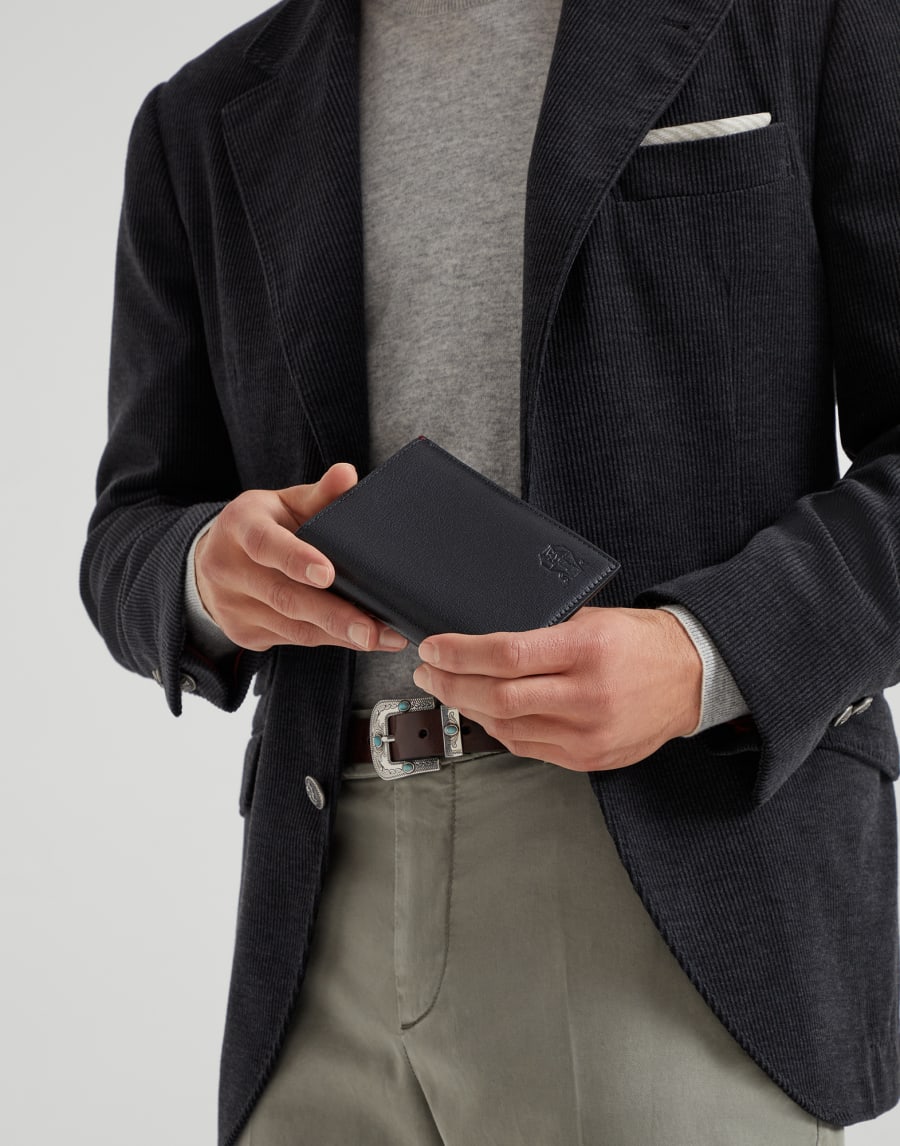 Capretta passport holder Black Man - Brunello Cucinelli