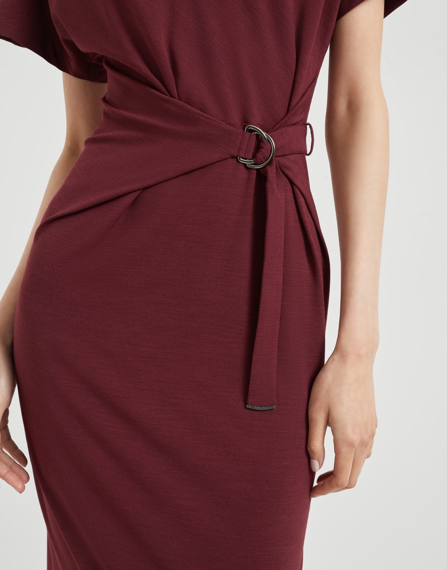 Wrap belt dress Amaranth Woman - Brunello Cucinelli