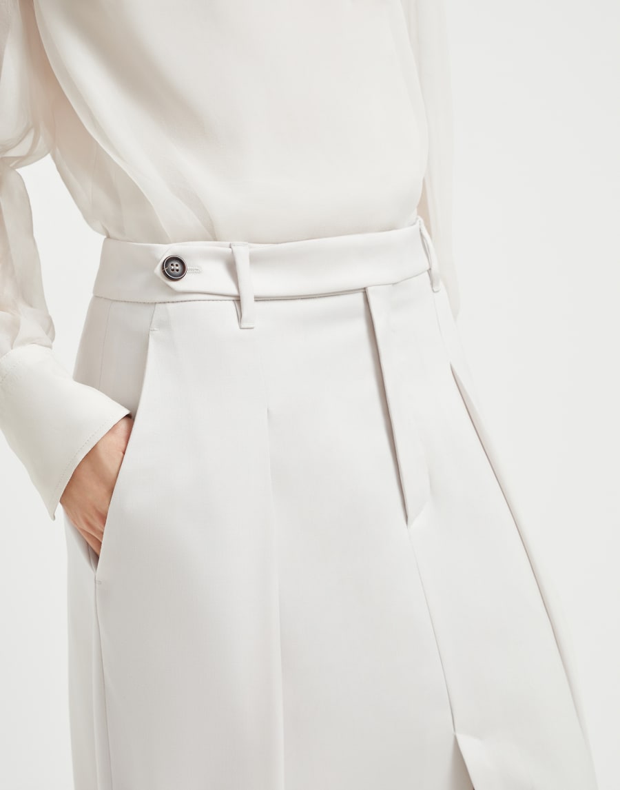 精裁弧形半身裙 巴拿马色 女款 - Brunello Cucinelli