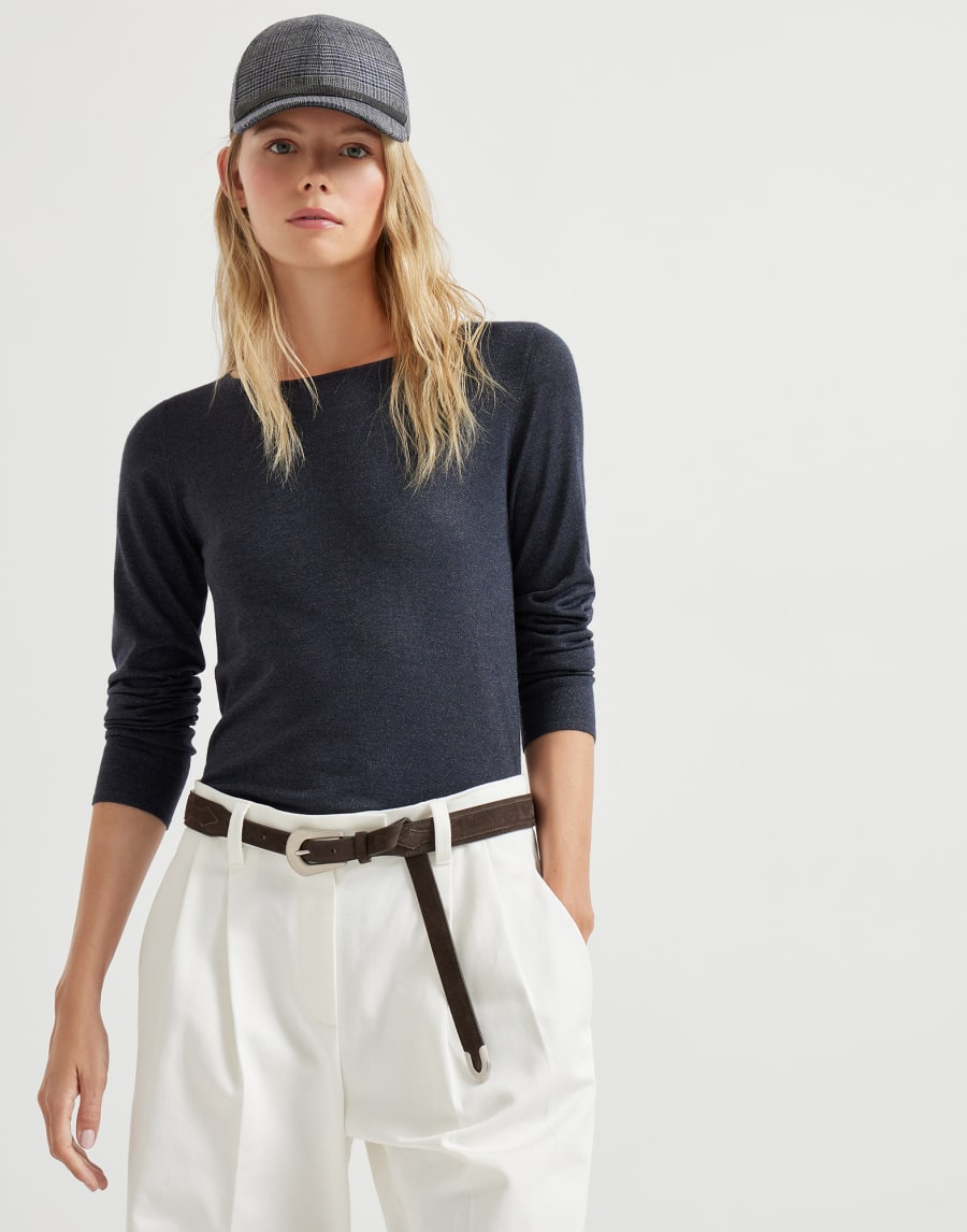 Maglia Sparkling Blu Navy Donna - Brunello Cucinelli