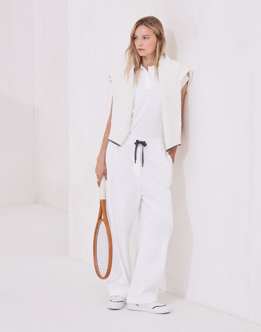 Piqué polo shirt White Woman - Brunello Cucinelli