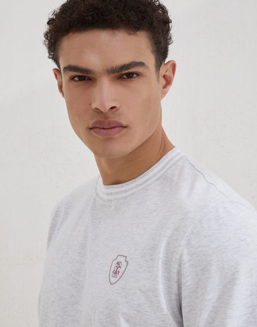Jersey T-shirt Pearl Grey Man - Brunello Cucinelli