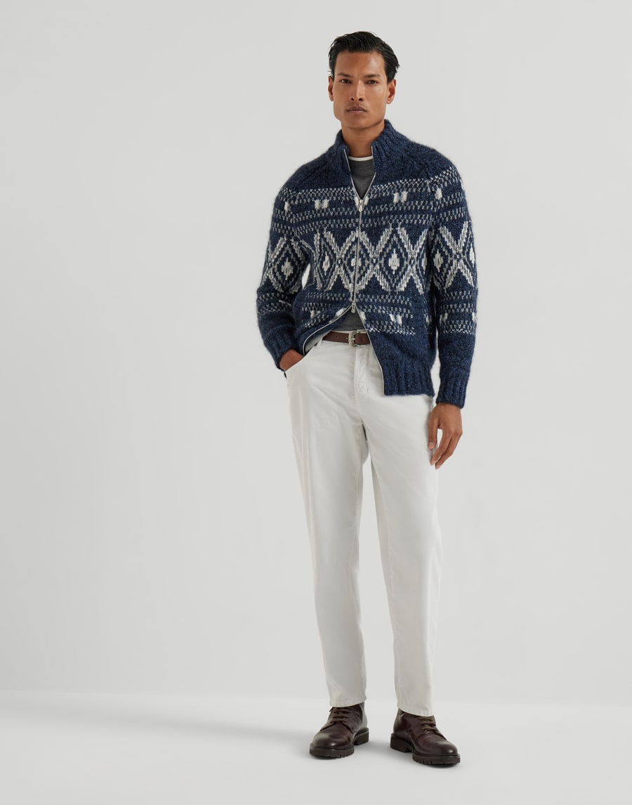 T-shirt with faux-layering Medium Grey Man - Brunello Cucinelli