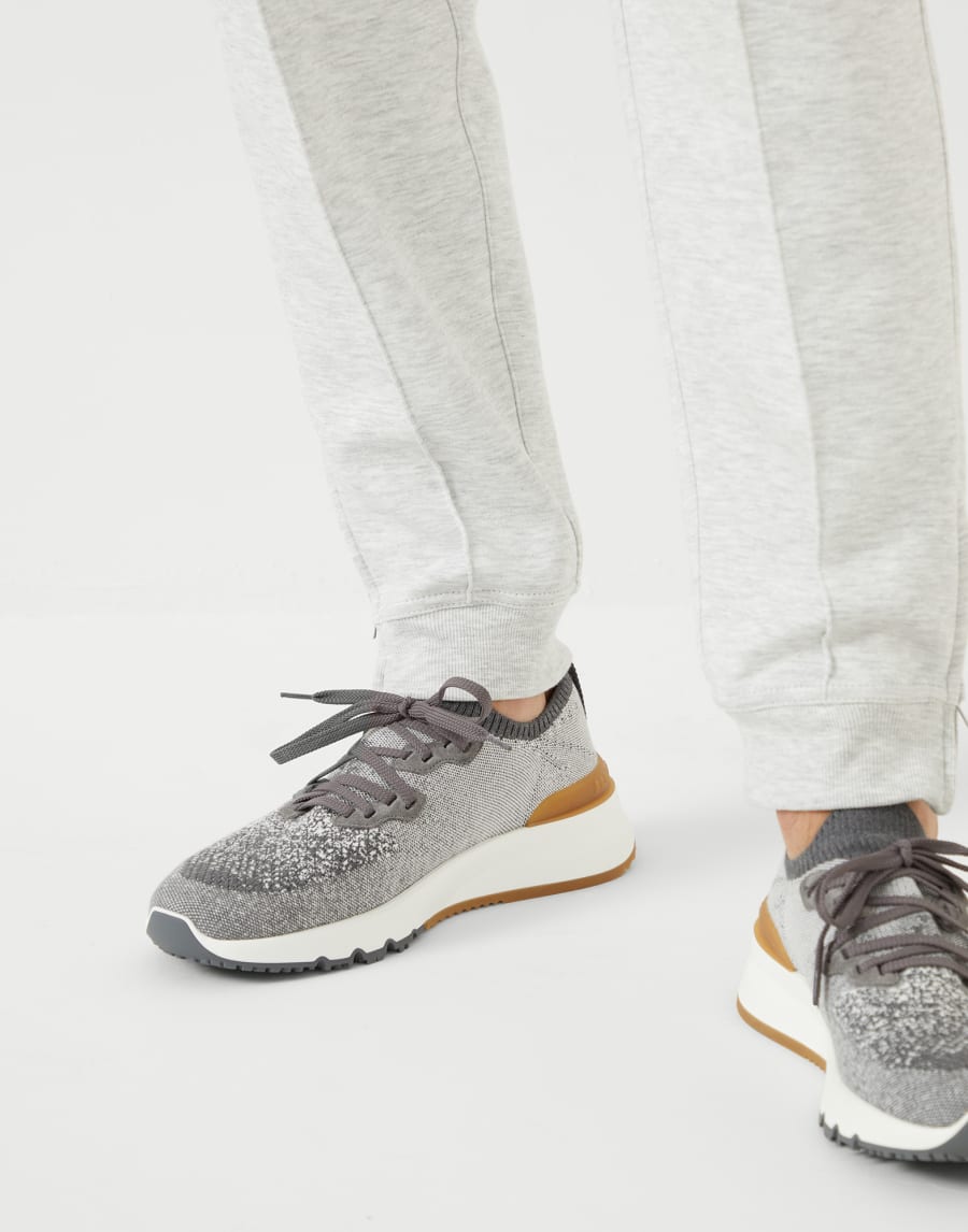 Runners in maglia Grigio Uomo - Brunello Cucinelli