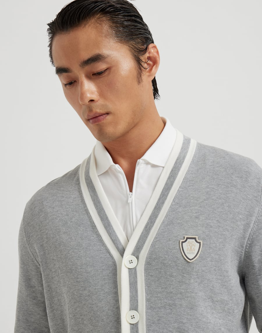 Cárdigan de algodón Gris Hombre - Brunello Cucinelli