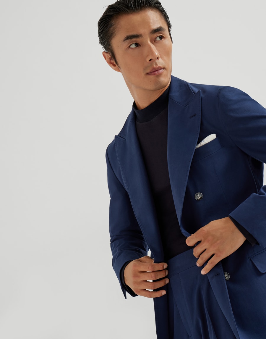 华达呢夹克 池塘色 男款 - Brunello Cucinelli