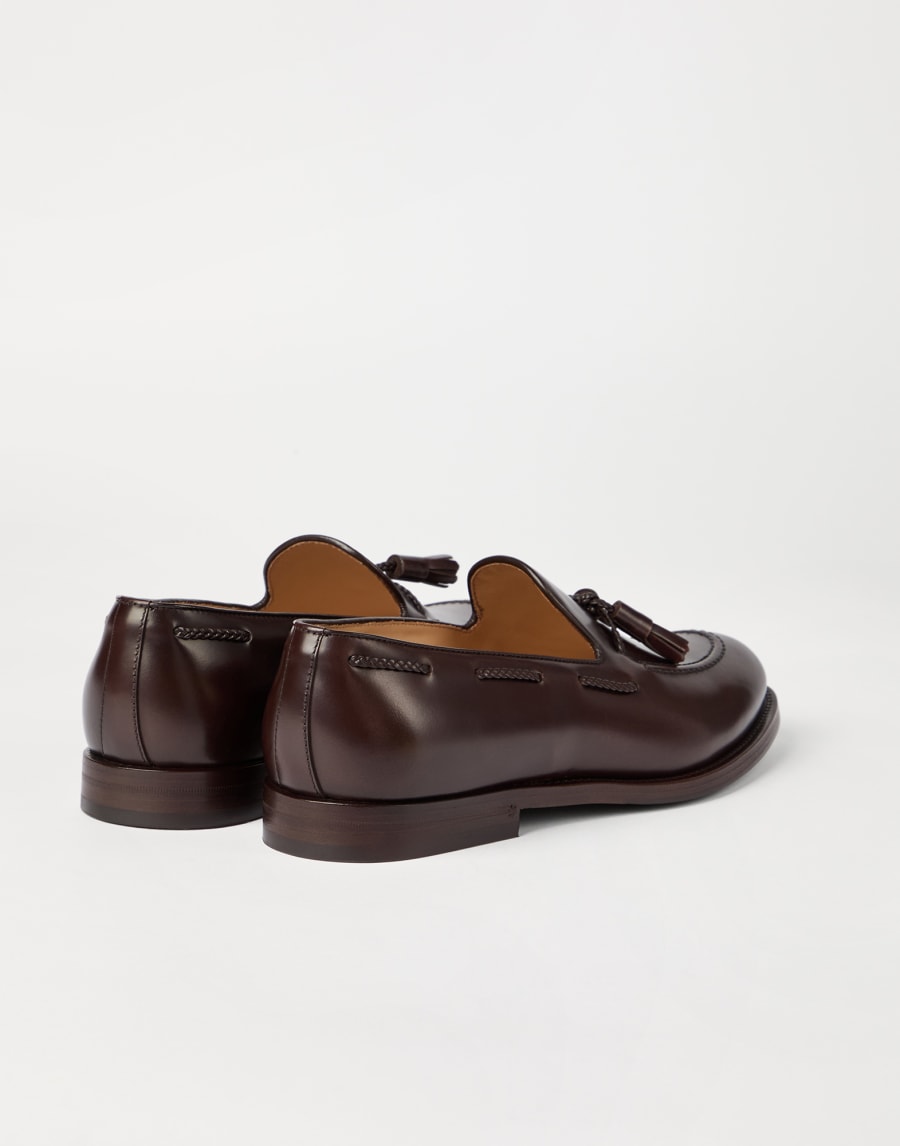 Loafers aus schattiertem Kalbsleder Dark Amber Smoke Herren - Brunello Cucinelli