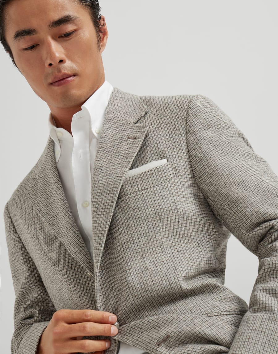 Deconstructed Cavallo blazer Brown Man - Brunello Cucinelli