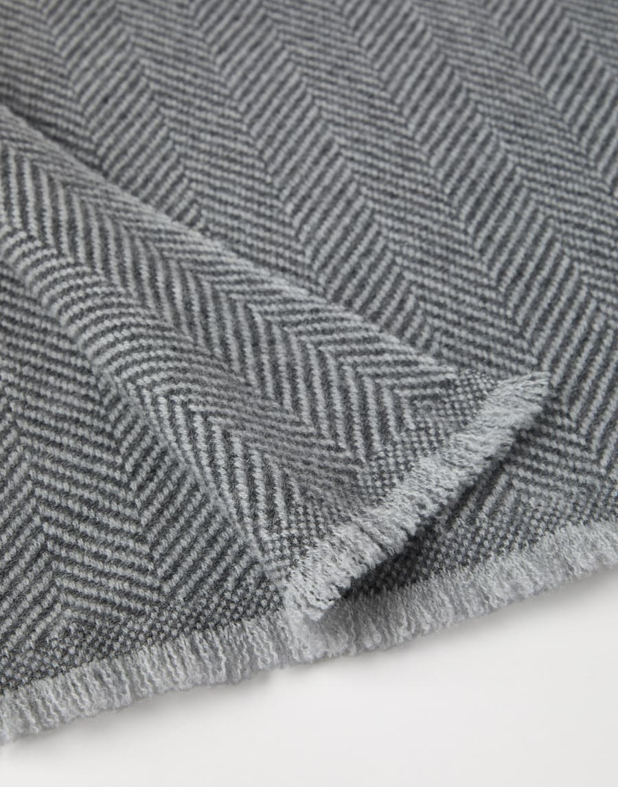 Cashmere scarf Light Grey Man - Brunello Cucinelli