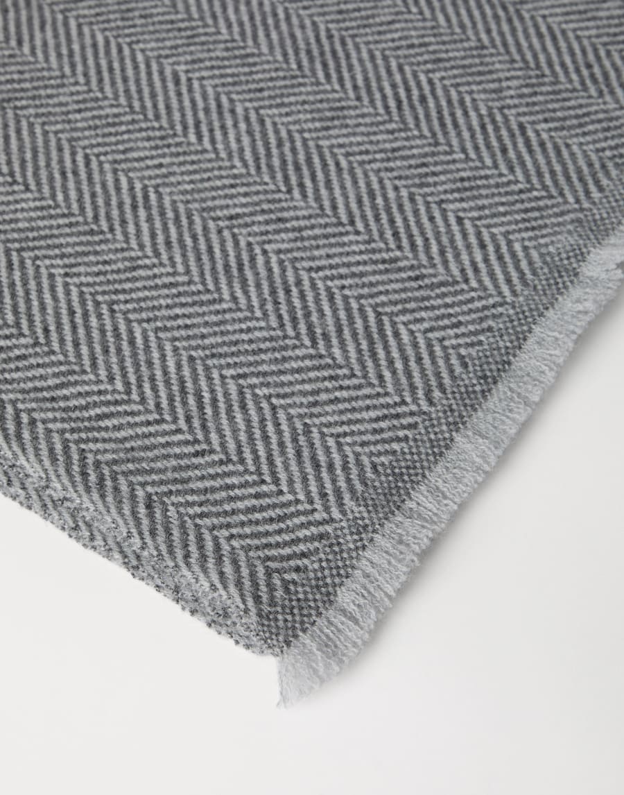 Cashmere scarf Light Grey Man - Brunello Cucinelli