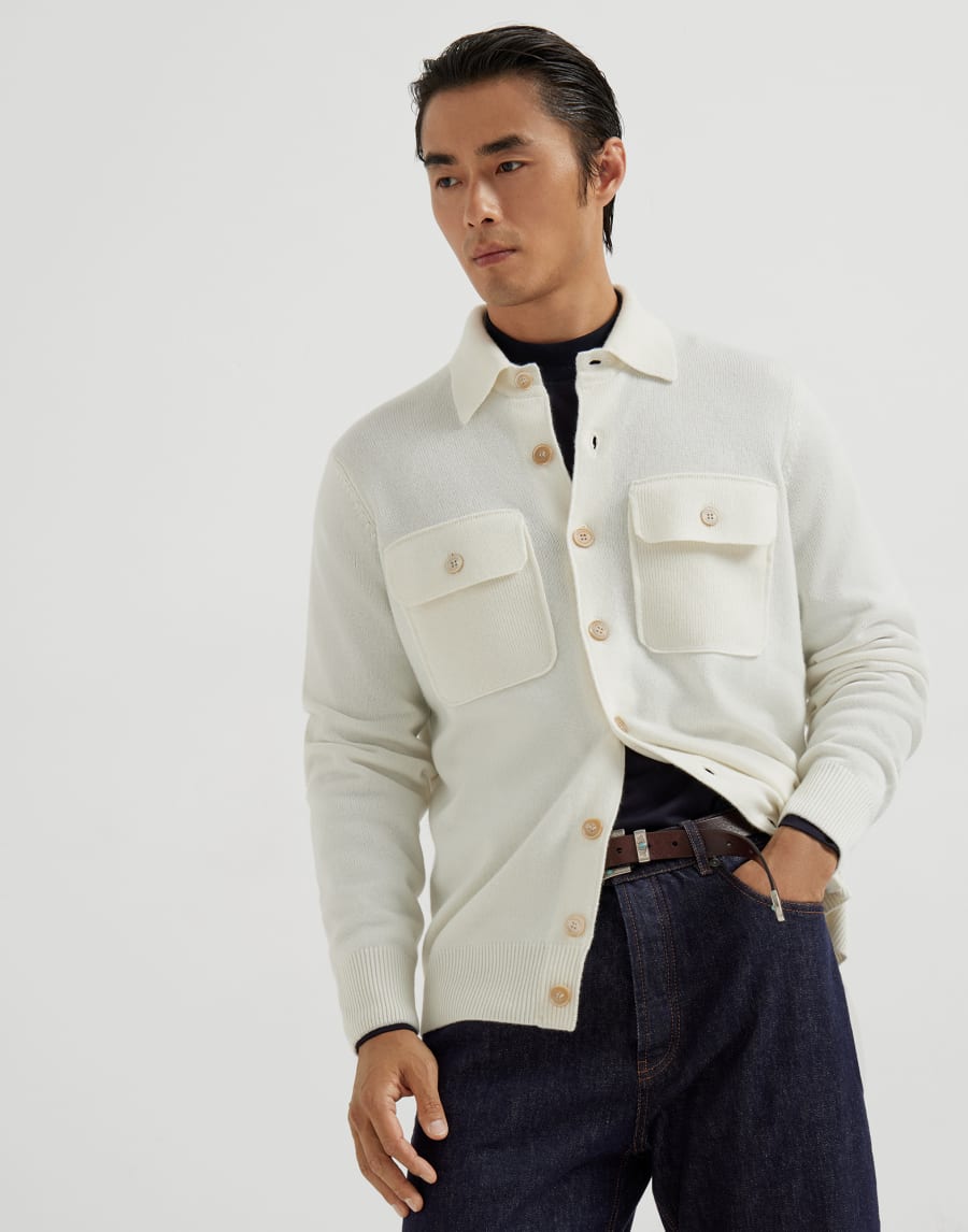Shirt-style cardigan Panama Man - Brunello Cucinelli