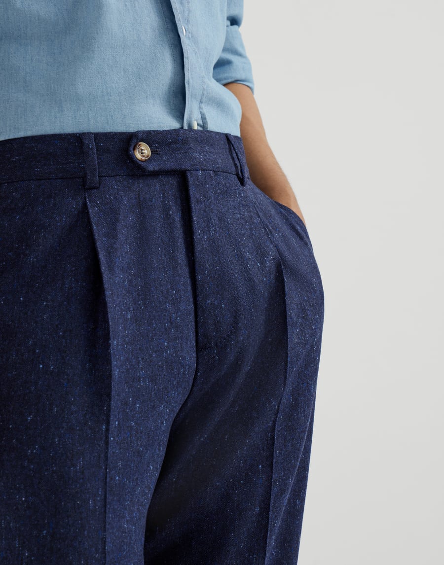 Sharkskin trousers Sapphire Man - Brunello Cucinelli