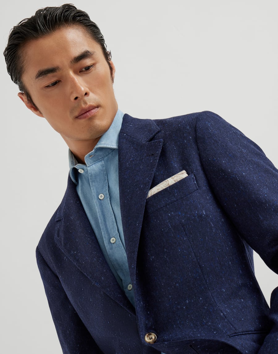 Grisaille Cavallo blazer Sapphire Man - Brunello Cucinelli