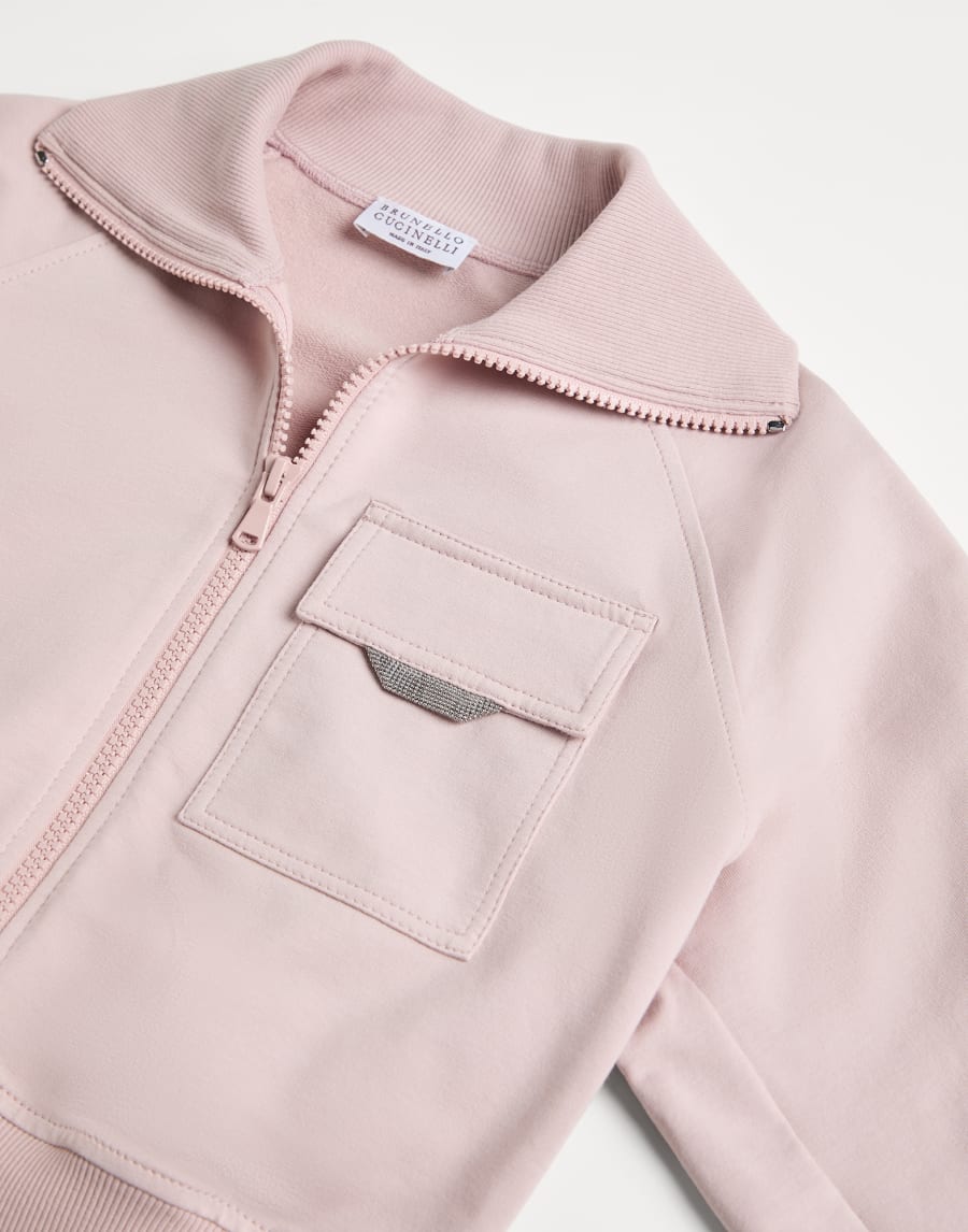 Lightweight French terry sweatshirt Pink Girls - Brunello Cucinelli