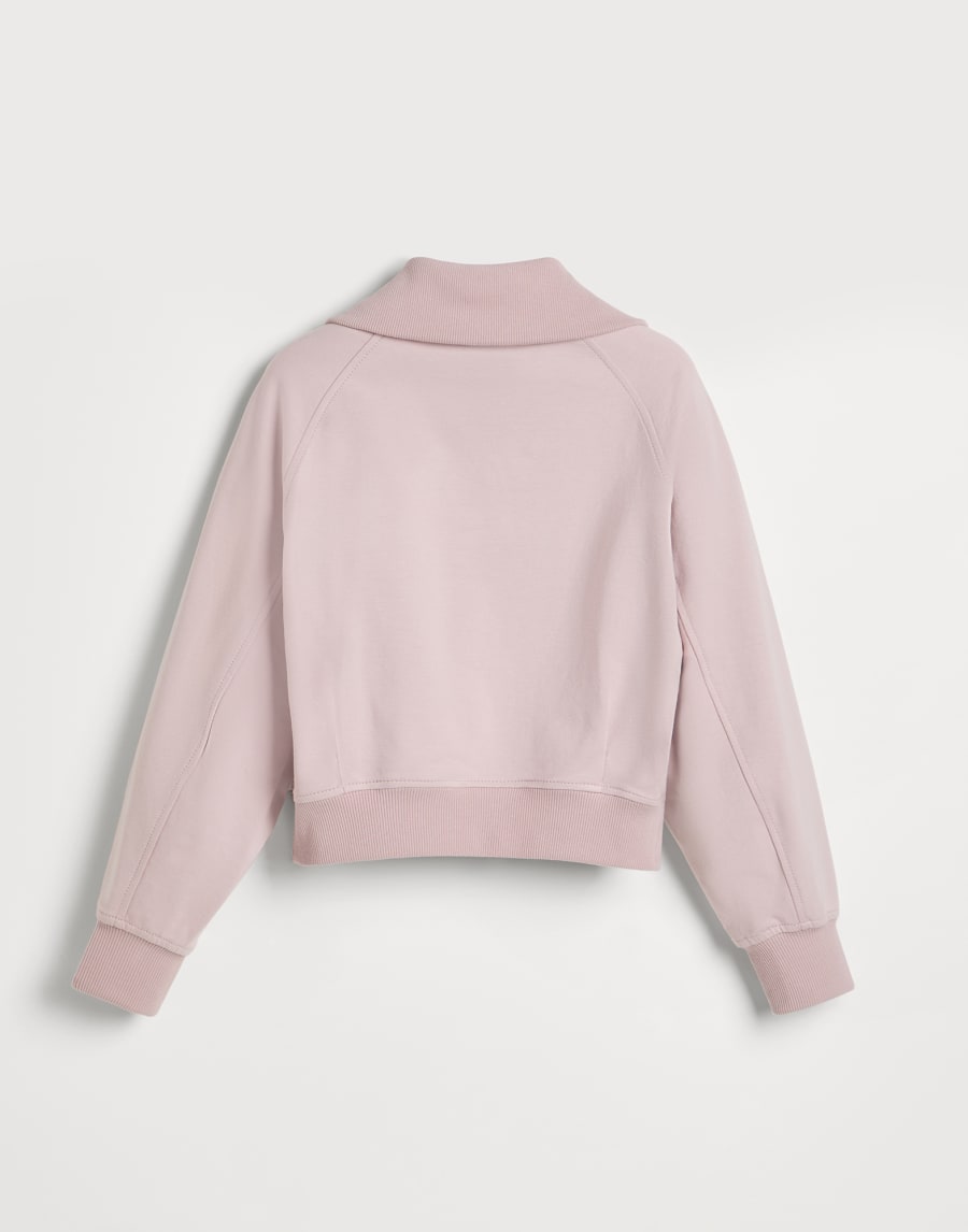 Lightweight French terry sweatshirt Pink Girls - Brunello Cucinelli