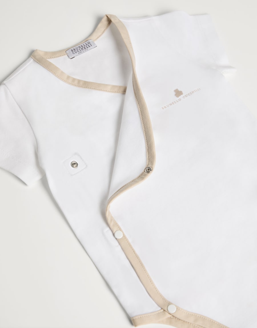 Jersey Baby Bernie bodysuit Beige Baby - Brunello Cucinelli