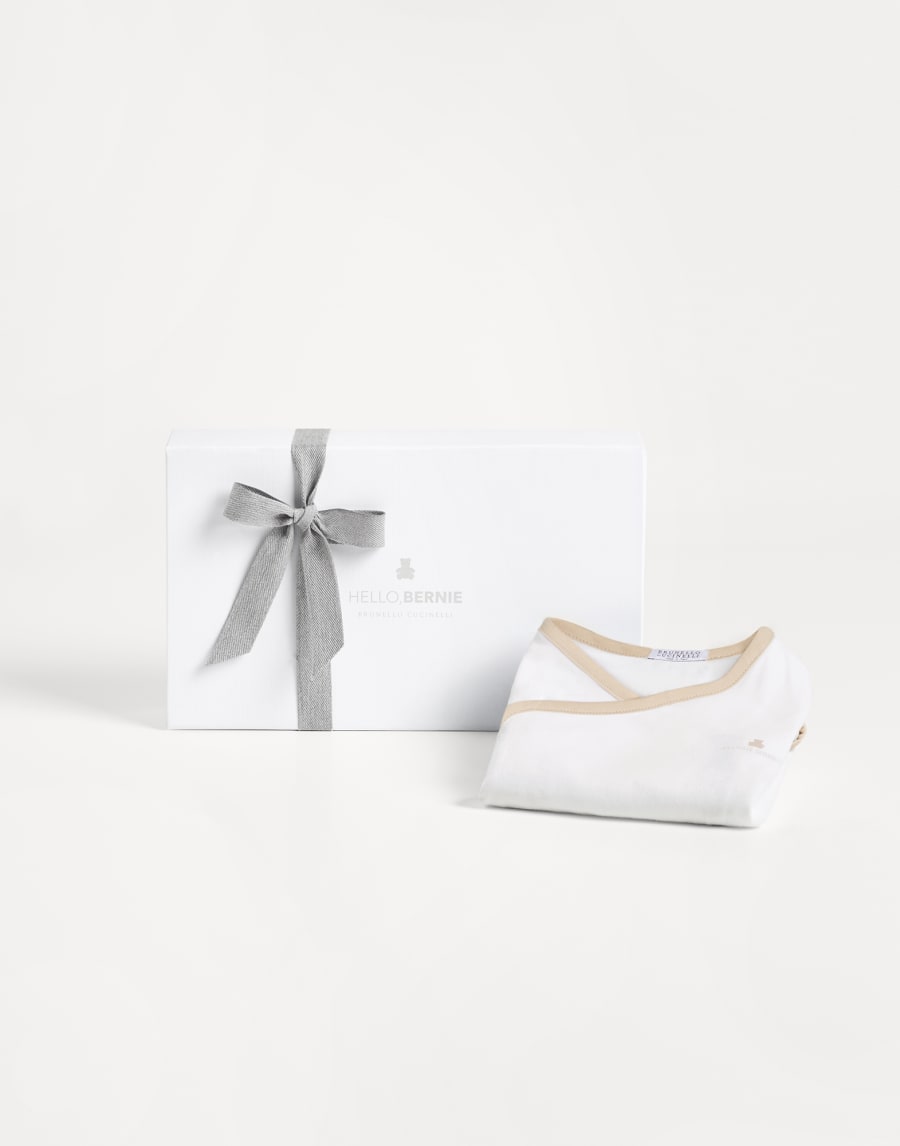 Jersey Baby Bernie bodysuit Beige Baby - Brunello Cucinelli