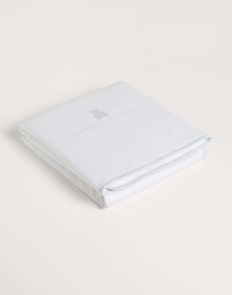 Cotton interlock blanket Light Grey Baby - Brunello Cucinelli