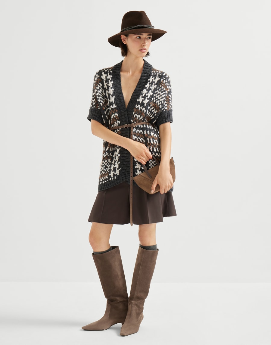 Prince of Wales OPERA cardigan Multicoloured Woman - Brunello Cucinelli