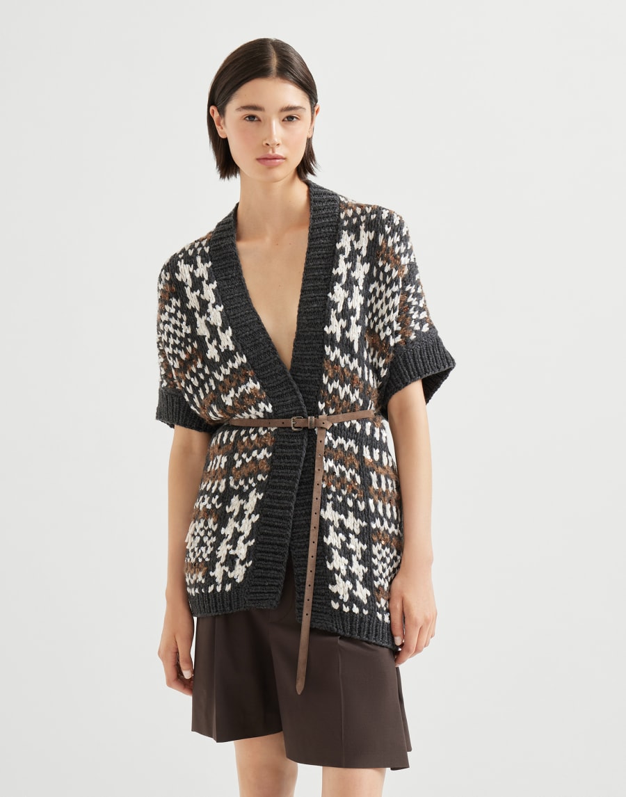 Prince of Wales OPERA cardigan Multicoloured Woman - Brunello Cucinelli