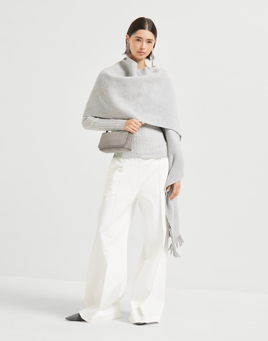 Cashmere and silk Sparkling sweater Pebble Woman - Brunello Cucinelli