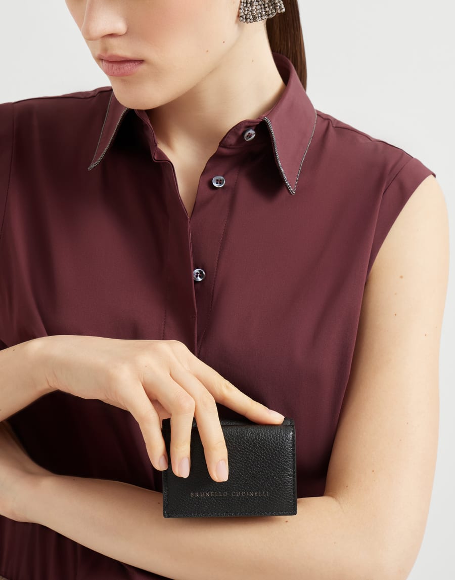 Leather trifold wallet Black Woman - Brunello Cucinelli
