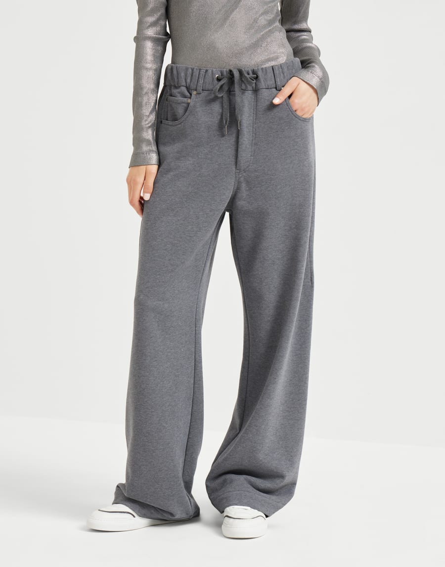 Pantaloni cinque tasche loose Piombo Donna - Brunello Cucinelli