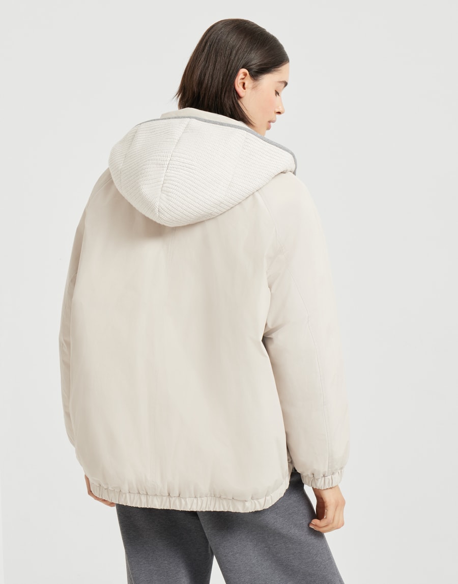 Water-resistant taffeta down jacket Light Grey Woman - Brunello Cucinelli