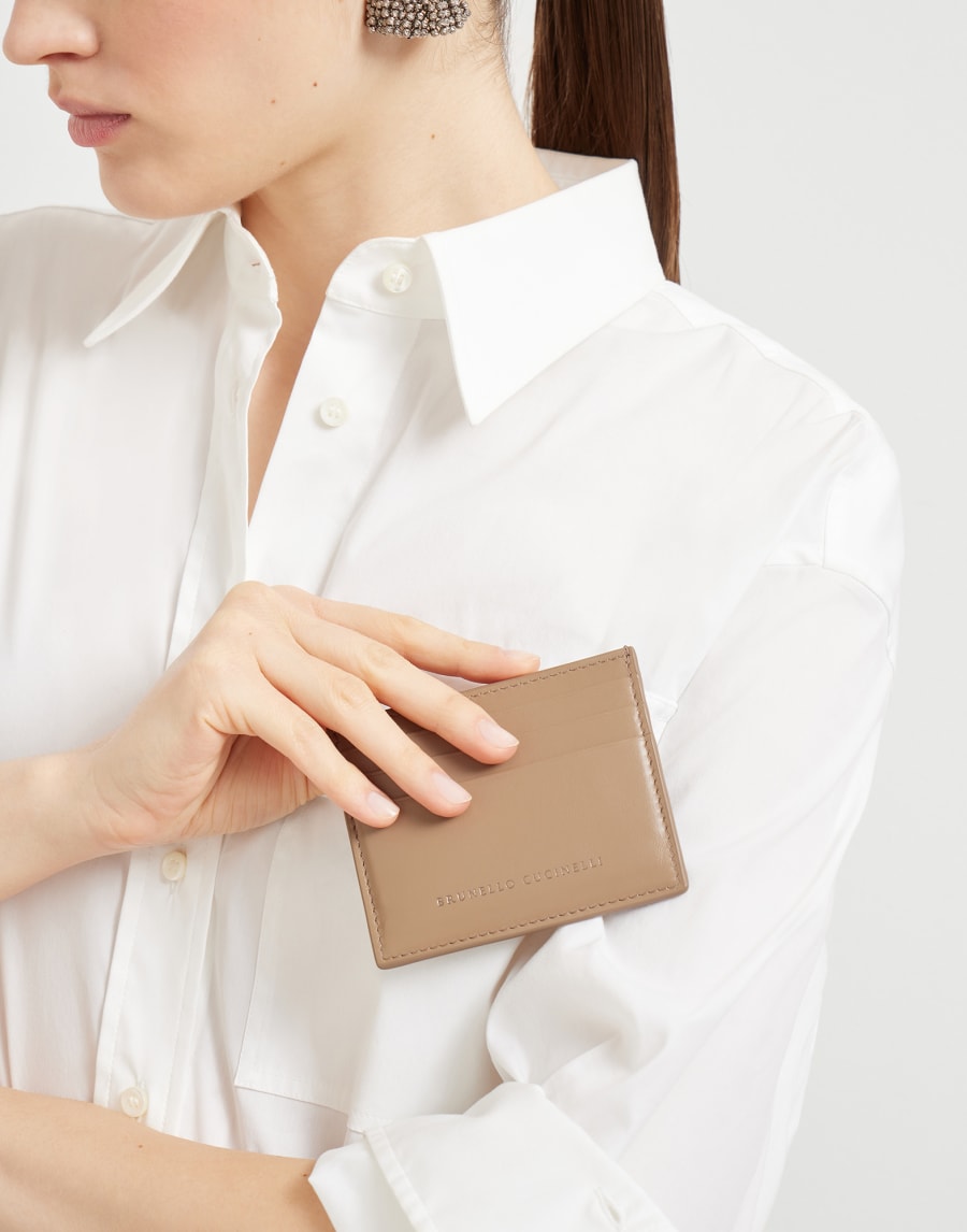 Calfskin card case Hazelnut Woman - Brunello Cucinelli