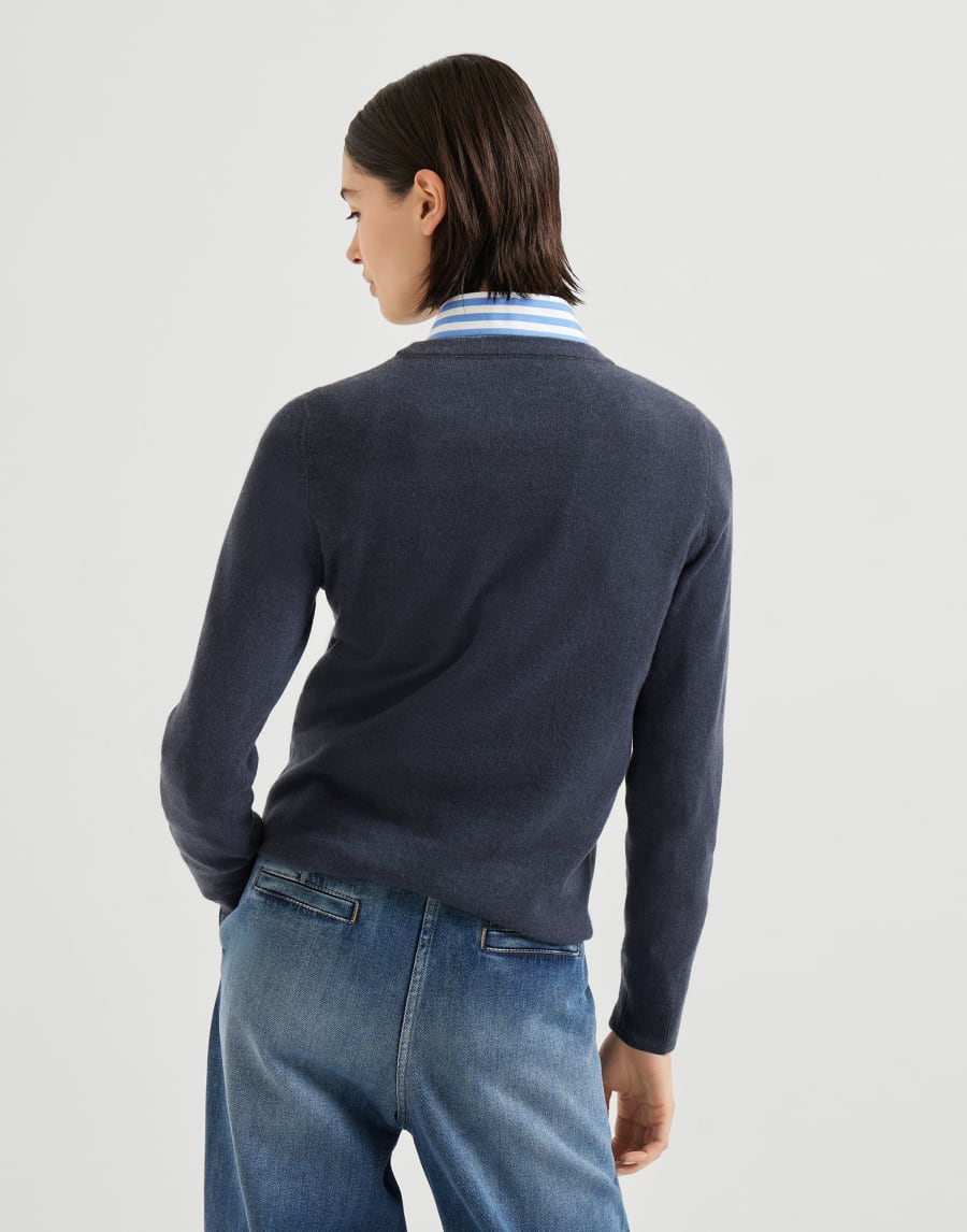 Cashmere sweater Navy Blue Woman - Brunello Cucinelli