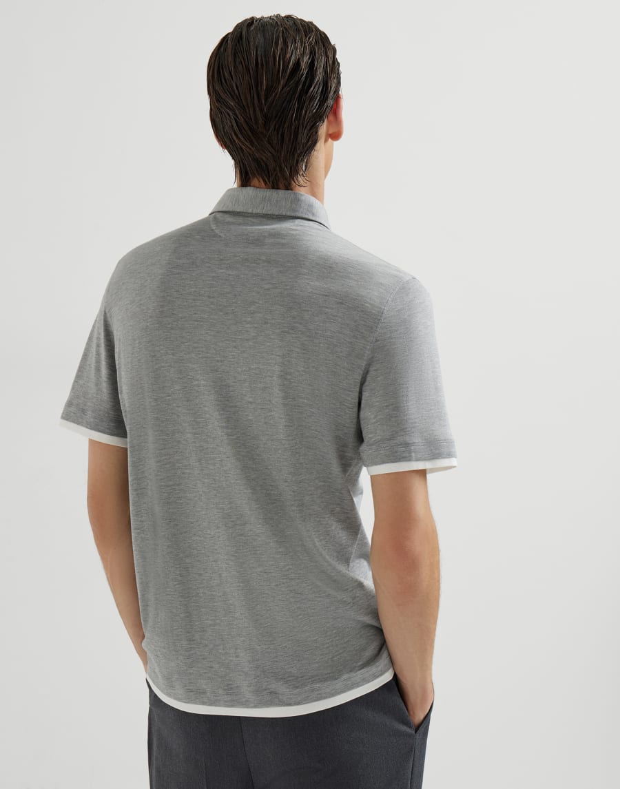 Jersey polo shirt Grey Man - Brunello Cucinelli