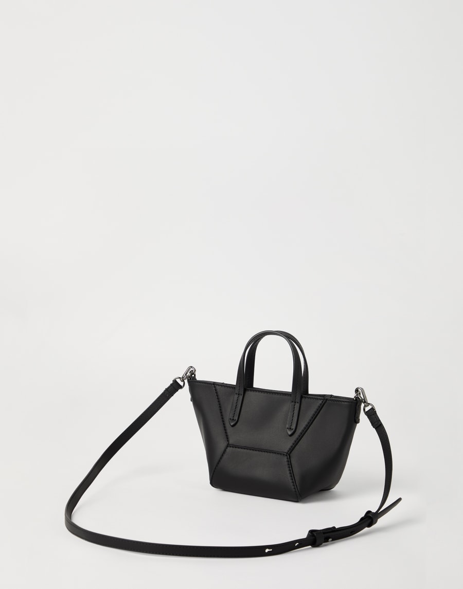 Calfskin mini BC Duo bag Black Woman - Brunello Cucinelli