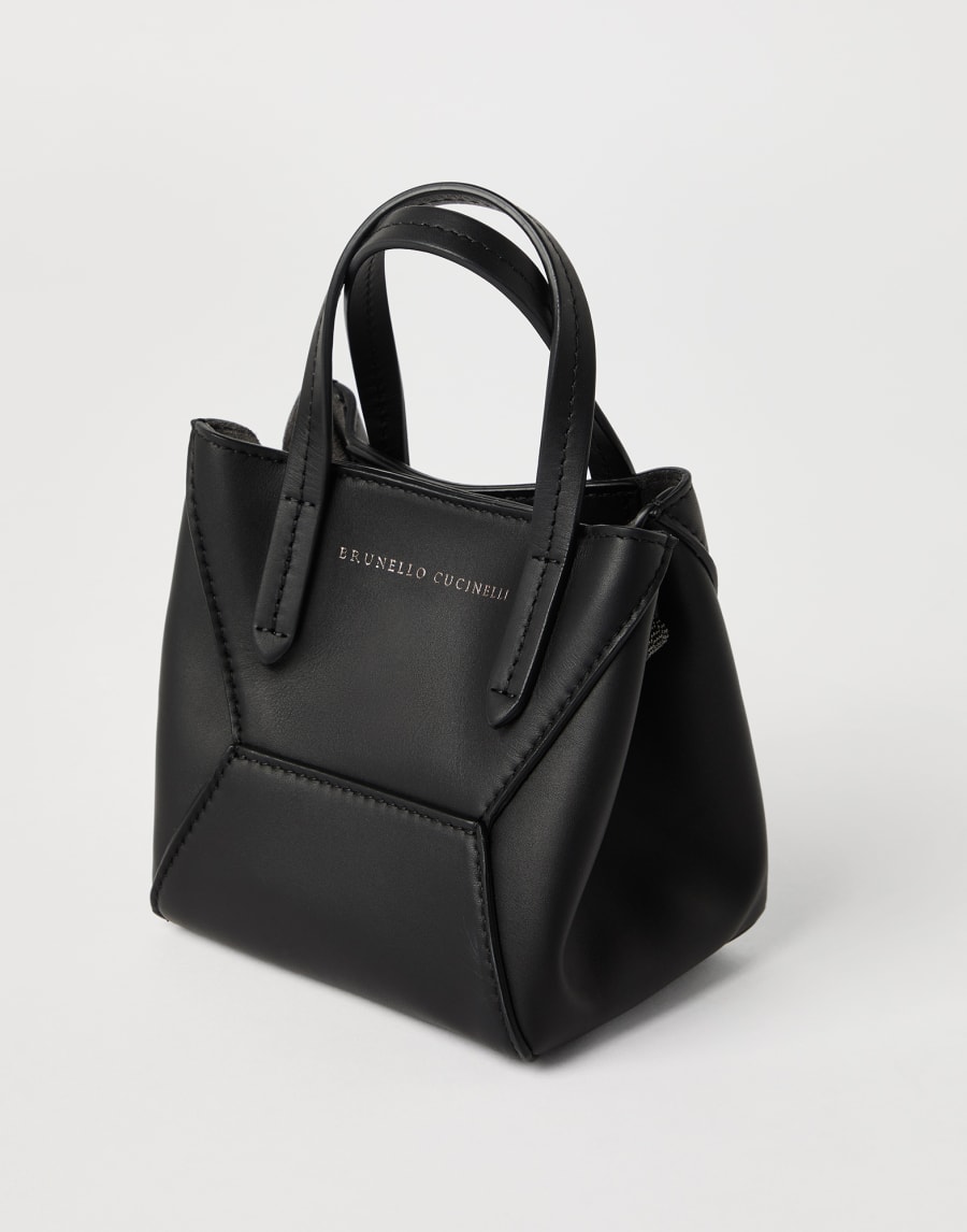 Calfskin mini BC Duo bag Black Woman - Brunello Cucinelli