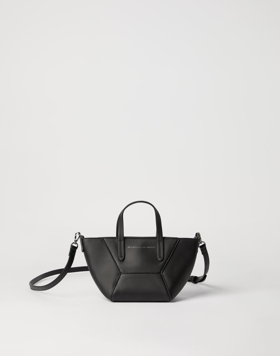 Сумка BC Duo мини из телячьей кожи Чёрный Женщина - Brunello Cucinelli