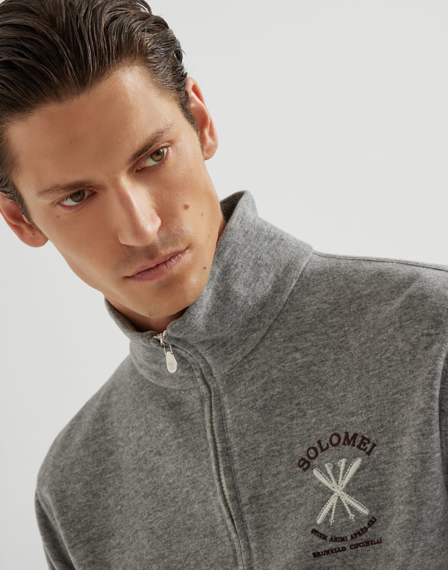 Sweatshirt aus Techno-Gewebe Grau Herren - Brunello Cucinelli