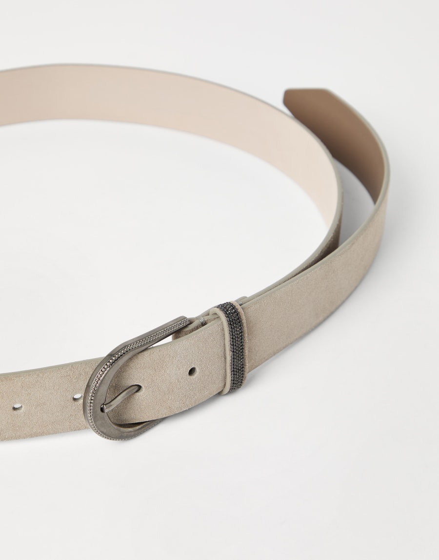 Suede belt Beige Woman - Brunello Cucinelli