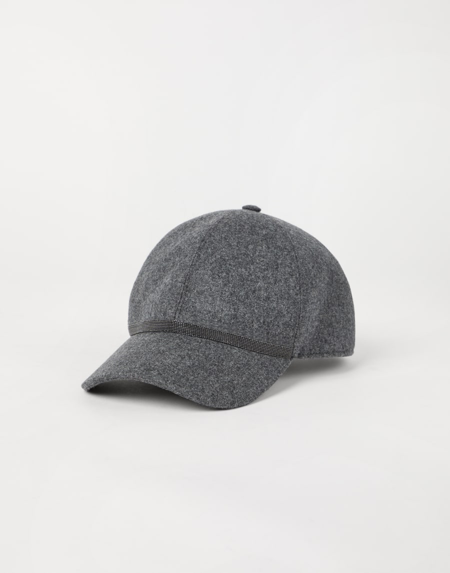 Baseball Cap with monili Dark Grey Woman - Brunello Cucinelli