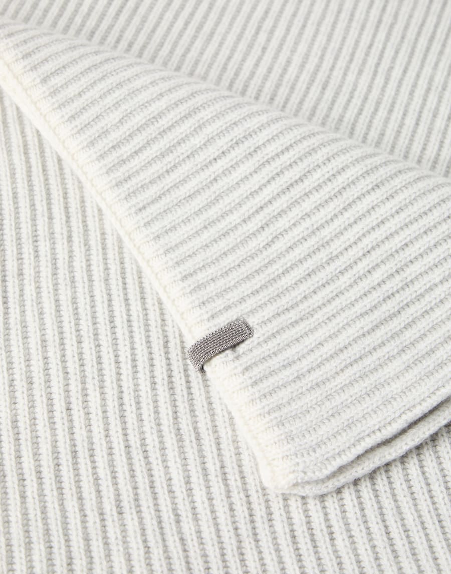 Шарф из кашемирового трикотажа Светло-Серый Женщина - Brunello Cucinelli